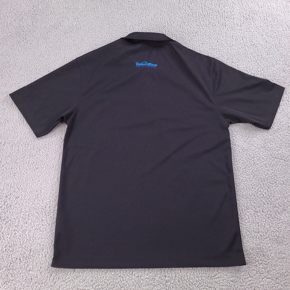 Nike Polo Shirt‎ Men's Medium Black Golf Dri-Fit Team Blue Embroidery - Picture 9 of 14